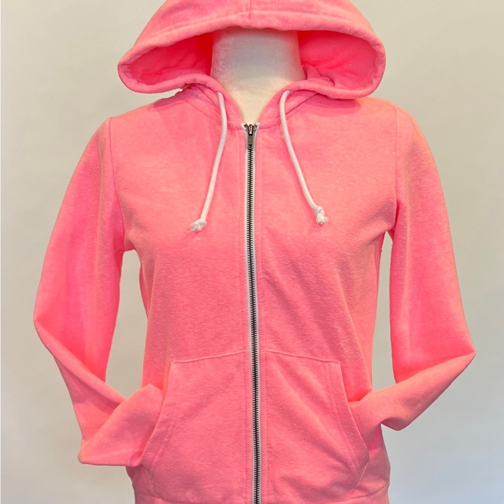 WLSS018 H&M Women's Pink Zip-Up Hoodie Size Small